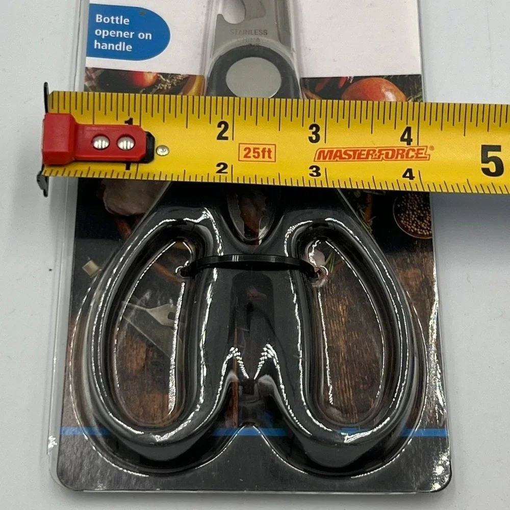 Mainstays Stainless Steel Utility Scissors Unisex 8in Black Brand New Multi-Tool